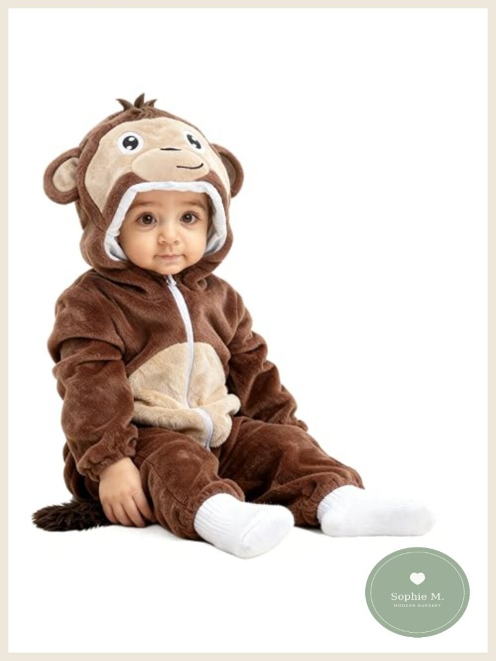 Unisex Baby Monkey Costume Toddler Animal Onesie Hooded Romper